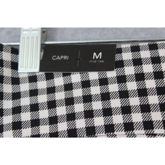 Maurices Gingham Bengaline Cropped Pant Womens Size Medium Regular NWT - Picture 5 of 9